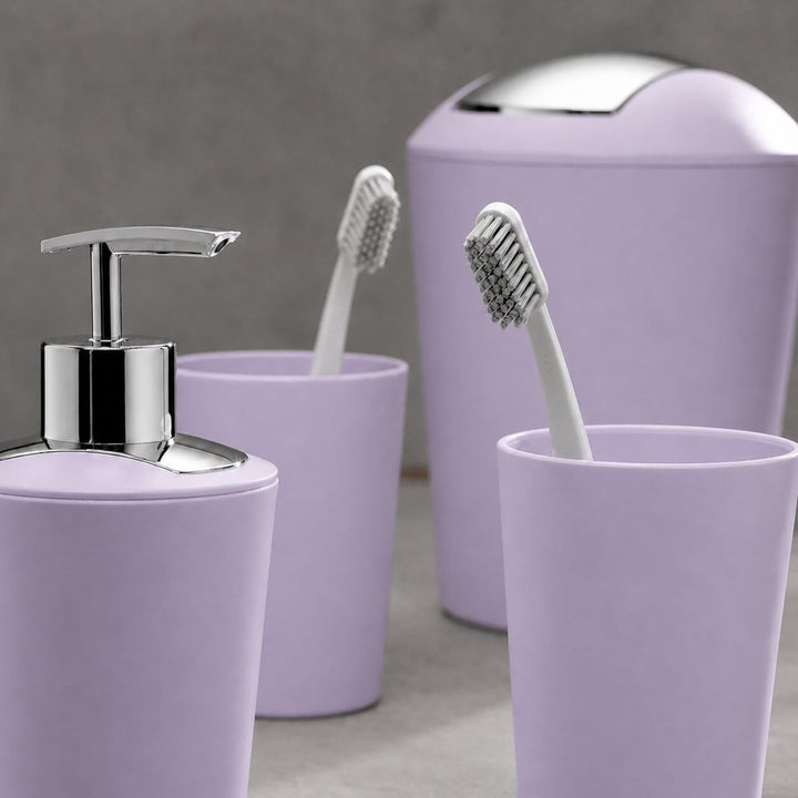 kela Schwingdeckeleimer violett, Kosmetikeimer 5l mit Schwingdeckel, Kunststoff, MARTA, Mülleimer Ba