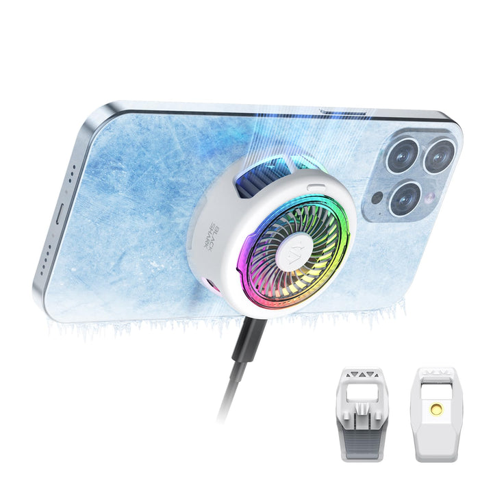 Black Shark FunCooler 5 Magnetic Phone Cooler für Gaming, Tragbarer Handy Kühler mit RGB-Beleuchtung