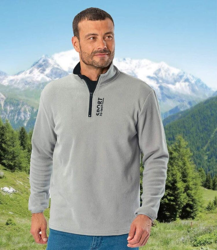 ATLAS FOR MEN - 2er-Pack Microfleece-Pullover - Fleecepullover Herren - Fleece Herren - Fleece Pullo