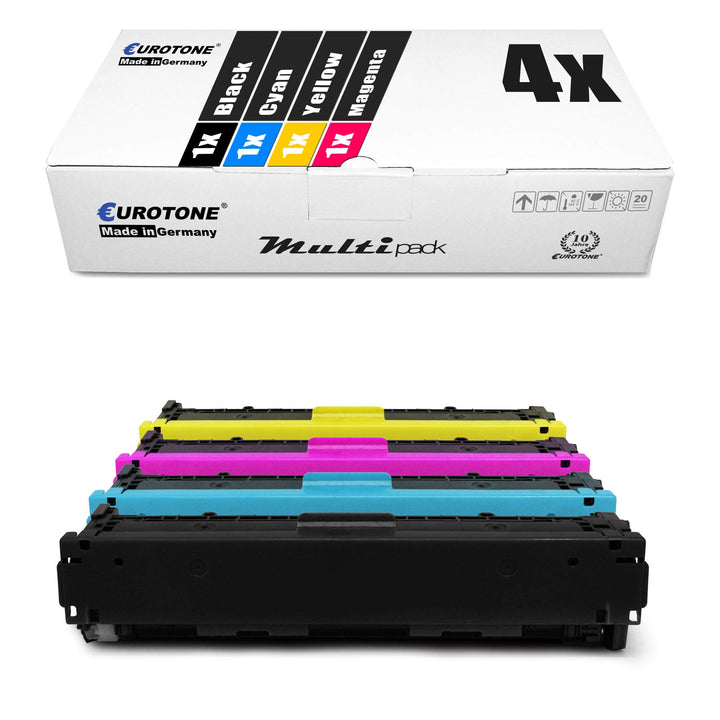 4X Eurotone kompatibler Toner für HP Color Laserjet CP 1216 1513 1517 1519 N ersetzt CB540A-43A 125A