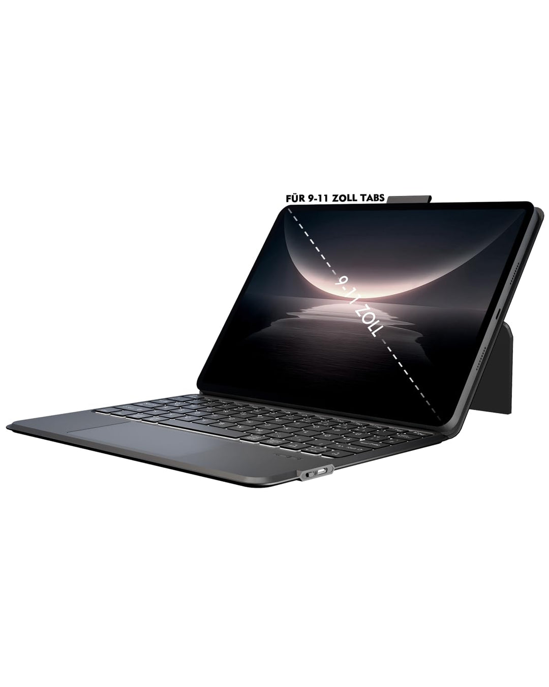 Bluetooth Tastatur Hülle für 9-11 Zoll Tabs mit Android, Windows, Firetabs K03, K03
