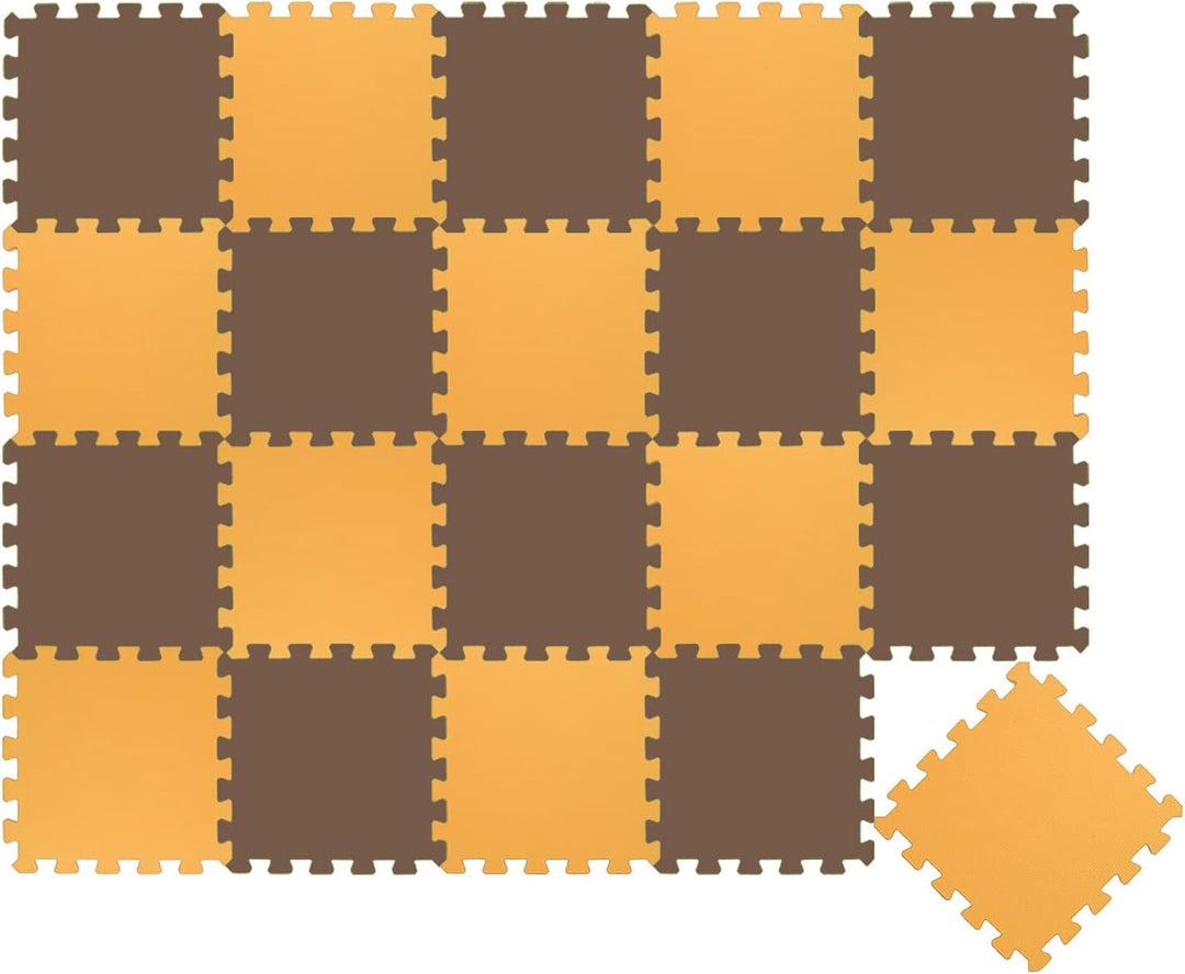 LittleTom 18 Teile Spielmatte Baby ab Null - 30x30 Schaumstoff Puzzlematte Kinder Isomatte Baby Spie