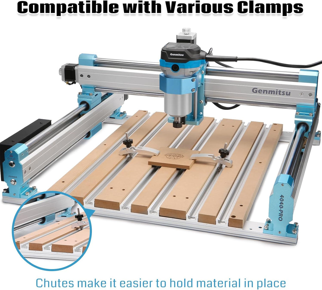 Genmitsu 4040 Hybrid Spoilboard Tisch aus Aluminium und MDF für 4040-PRO CNC-Fräsmaschine 420 x 600