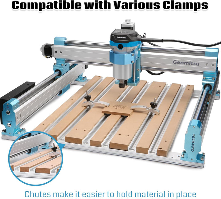 Genmitsu 4040 Hybrid Spoilboard Tisch aus Aluminium und MDF für 4040-PRO CNC-Fräsmaschine 420 x 600