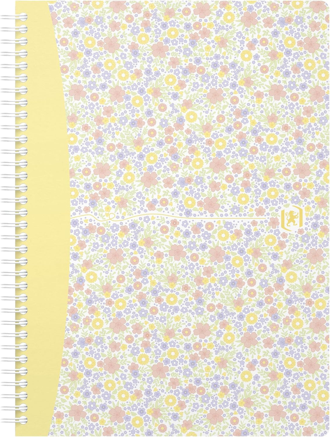 Oxford Spiralbuch B5, kariert, 60 Blatt, Floral, 4 Blumen-Motive, 5 Stück, kariert