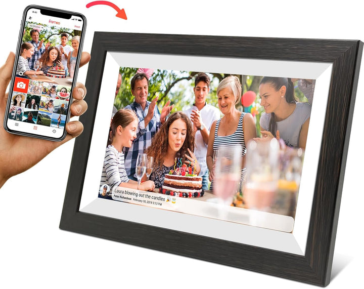 Cytem 10.1 Zoll Digitaler Bilderrahmen | WLAN mit FrameO Software | 32GB | Bewegungssensor | Automat