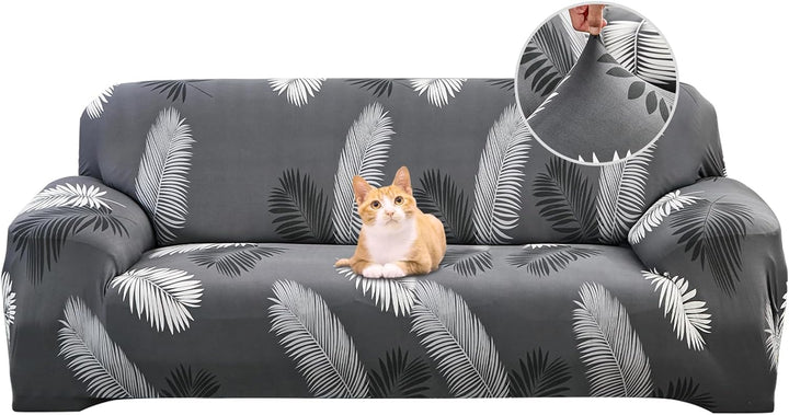 Jaotto Sofabezug 4 Sitzer Elastischer Stretch Spandex Sofa Überwürfe Sofahusse Antirutsch Waschbar S