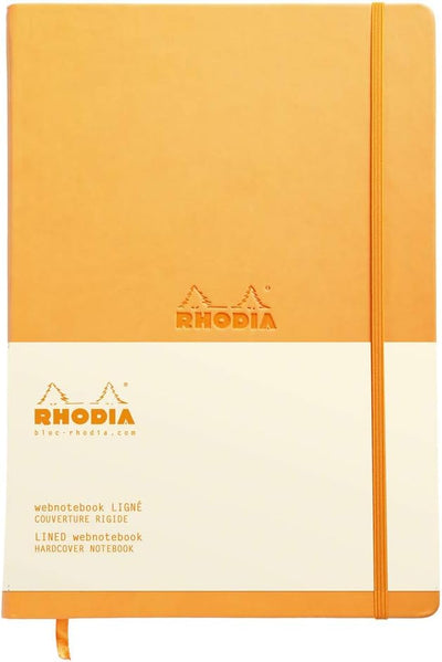 Rhodia 118468C Web Notebook (elfenbein,DIN A4, 21 x 29,7 cm, blanko, 90 g) 1 Stück orange Orange A4