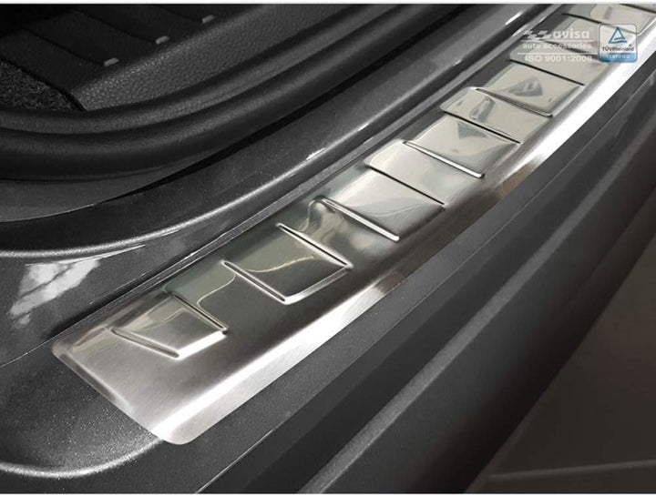 Avisa Edelstahl Heckstossstangenschutz kompatibel mit Seat Arona 2017-2021 & Facelift 2021- 'Ribs'