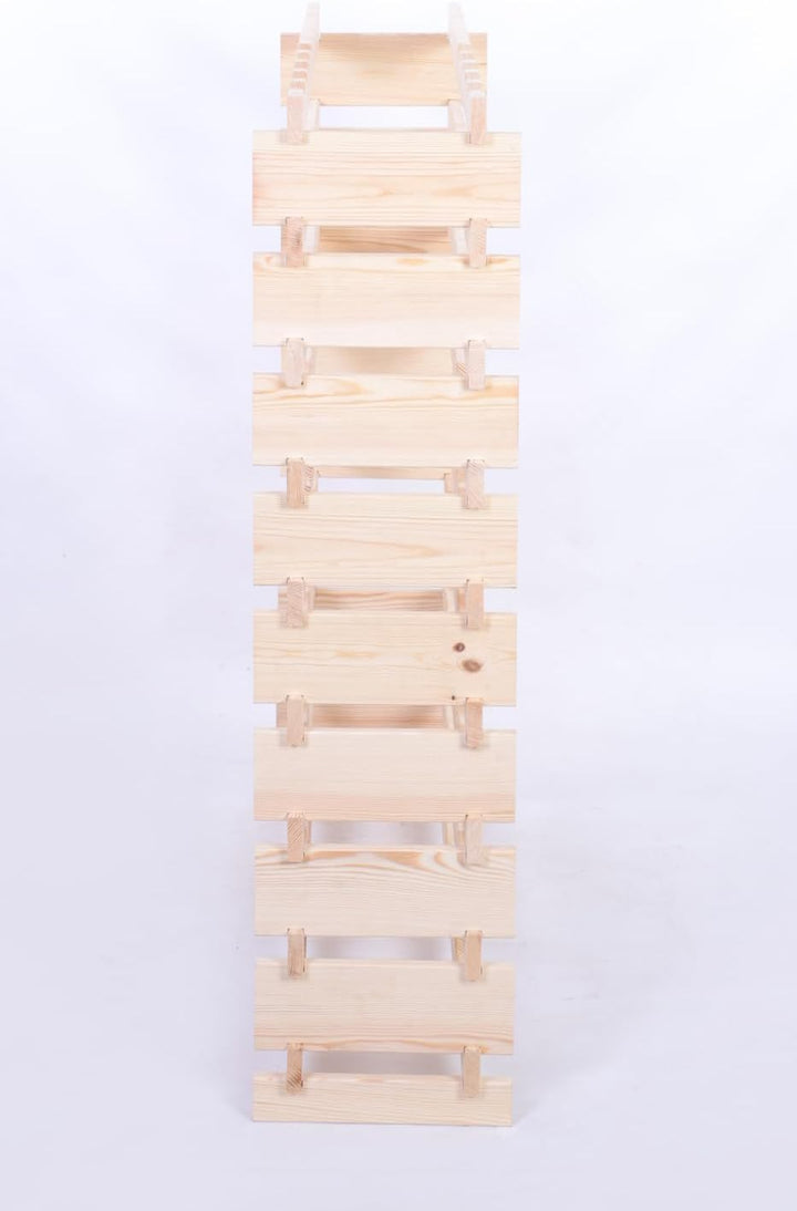 PROREGAL Weinregal VINOTECA Flex PRO | HxBxT 121x103x28cm | 90 Flaschen auf 9 Ebenen | Massives Kief