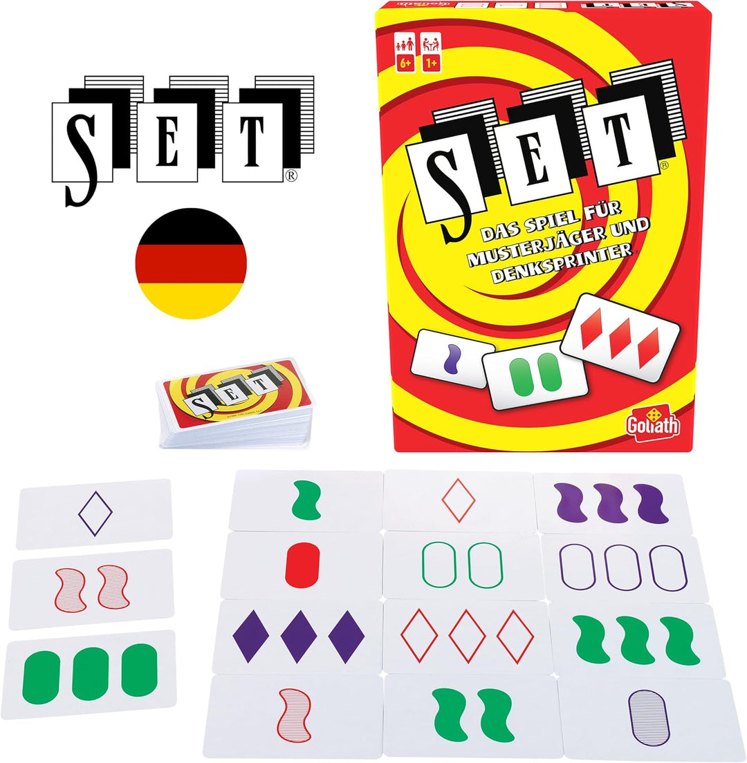 Goliath – SET (Deutsche Ausgabe), Kartenspiel ab 6 Jahren, Gesellschaftsspiel für 1 - 8 Spieler, Gee
