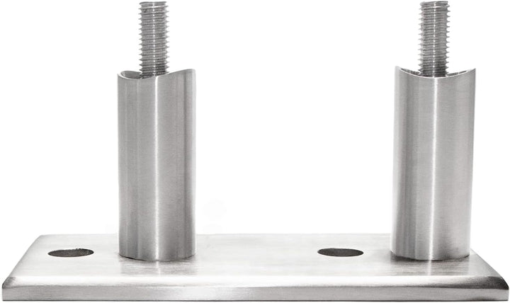 PRIOstahl Pfostenträger Pfostenhalter Wandanker Wandflansch Handlauf Bodenanker x 1 Halter Rechteck