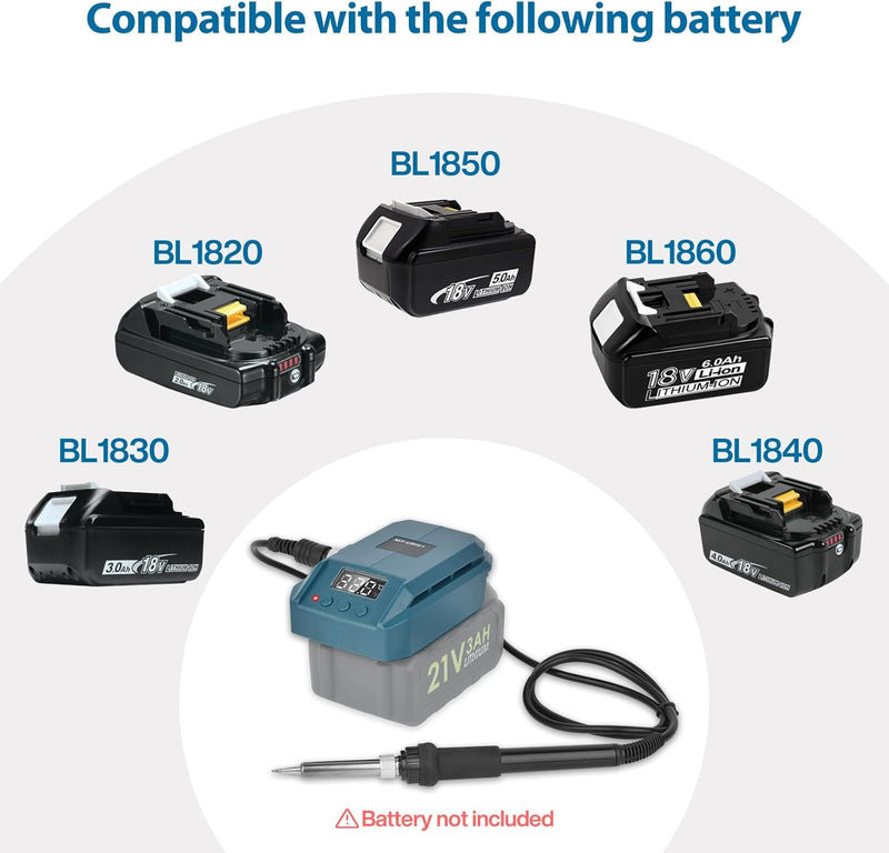 Kabellose digitale Lötkolbenstation Kit für Makita 18V Akku