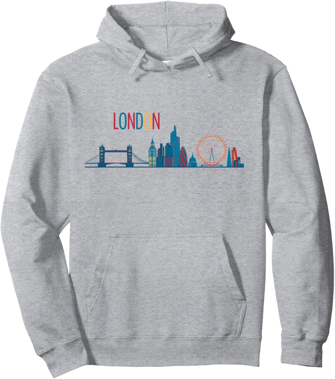 London Skyline Grossbritannien England Vintage London Pullover Hoodie