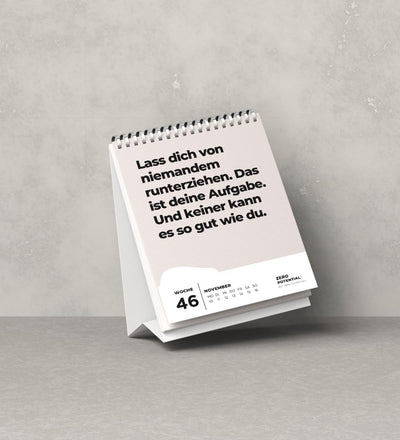 Demotivierender Tischkalender 2025 | 52 Wochen mit 52 unmotivierendenden Sprüchen Träume nicht dein