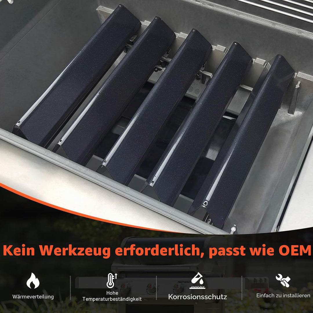 38,9 cm Aromaschienen für Weber Spirit 300 und GS4 Spirit II 300 Serie, passend für Spirit E/S310 E/