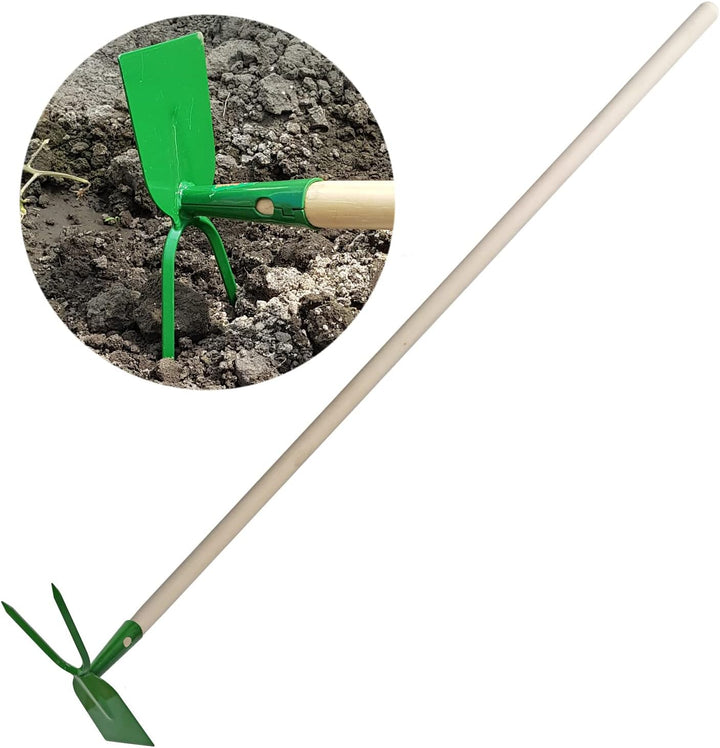 Garten Gerät Doppelhacke Doppel Ziehhacke Hacke Grubber Boden Erde Gewächshaus Gemüse Blumen Beet St