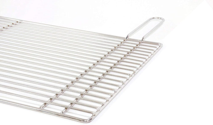 Grillrost 80 x 40 cm mit Griff aus Edelstahl 4 mm rostfrei und elektropoliert