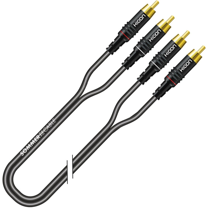 SOMMER CABLE 3m Cinchkabel SC Onyx 2025 MKII Stereo RCA ORIGINAL HI-CM06 Stecker ON81-0300-SW 3m Sch