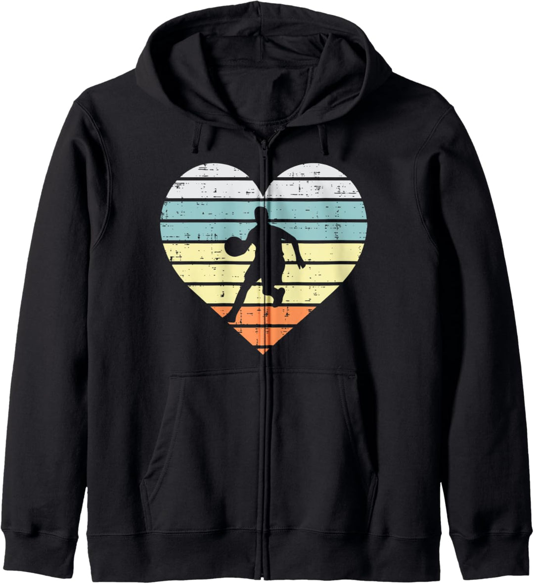 Basketball Player Silhouette Heart Baller Men Women Kids Kapuzenjacke