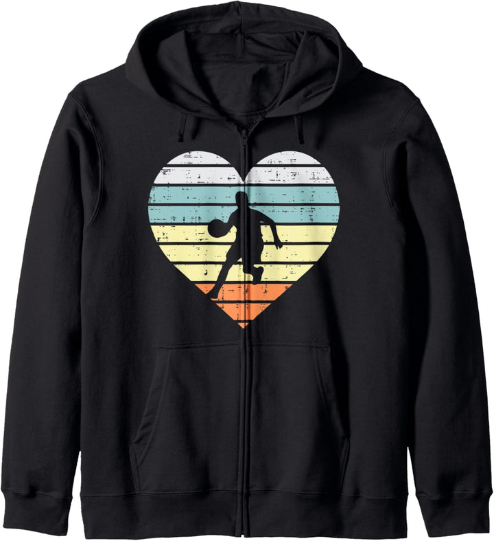 Basketball Player Silhouette Heart Baller Men Women Kids Kapuzenjacke