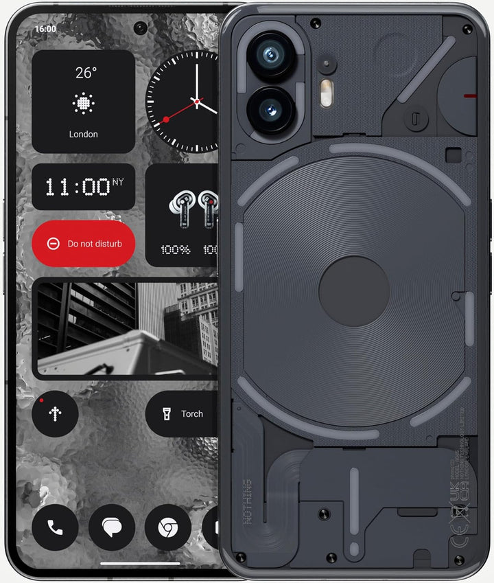 Nothing Phone (2) – 512 GB + 12 GB RAM, Glyph Interface, Nothing OS 2.0, 50-MP-Dual-Kamera, OIS, 6,7