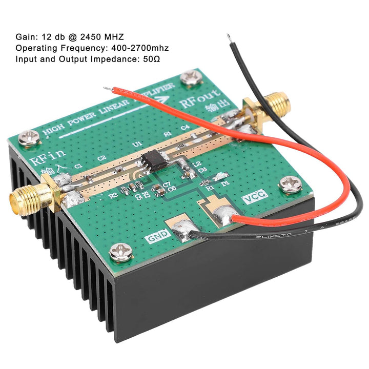 RF2126 HF-Leistungsverstärker 400-2700 MHz 2,4 GHz 1 W Verstärker mit Kühlkörper