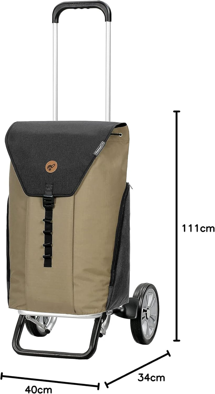 ANDERSEN Einkaufstrolley - Alu Star Shopper Ture beige 50 L Einkaufswagen,robust,vielseitig, Alumini