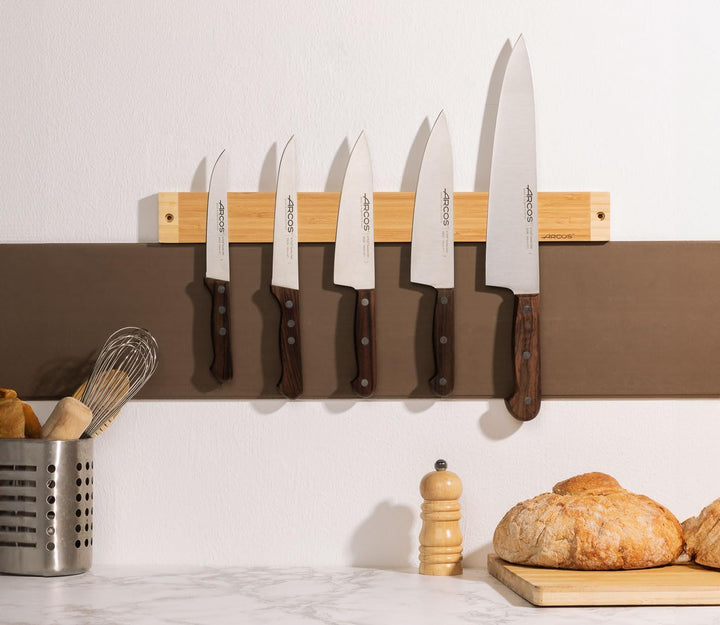 Arcos Magnetischer Messerhalter Bambus - Sicherer Messeraufbewahrung für moderne Küchen - 450 x 45 m