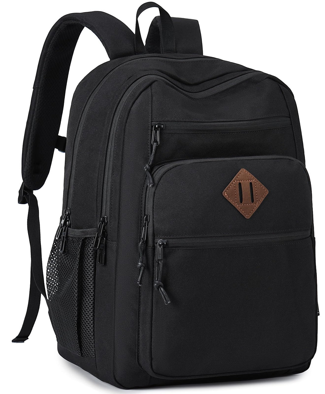 Rucksack Herren Dame, VASCHY Schulrucksack Teenager Kinder 21L Handgepäck, Schwarz-version 2.0