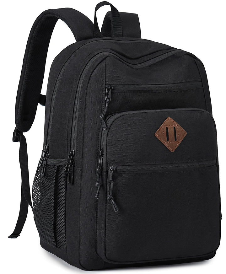 Rucksack Herren Dame, VASCHY Schulrucksack Teenager Kinder 21L Handgepäck, Schwarz-version 2.0