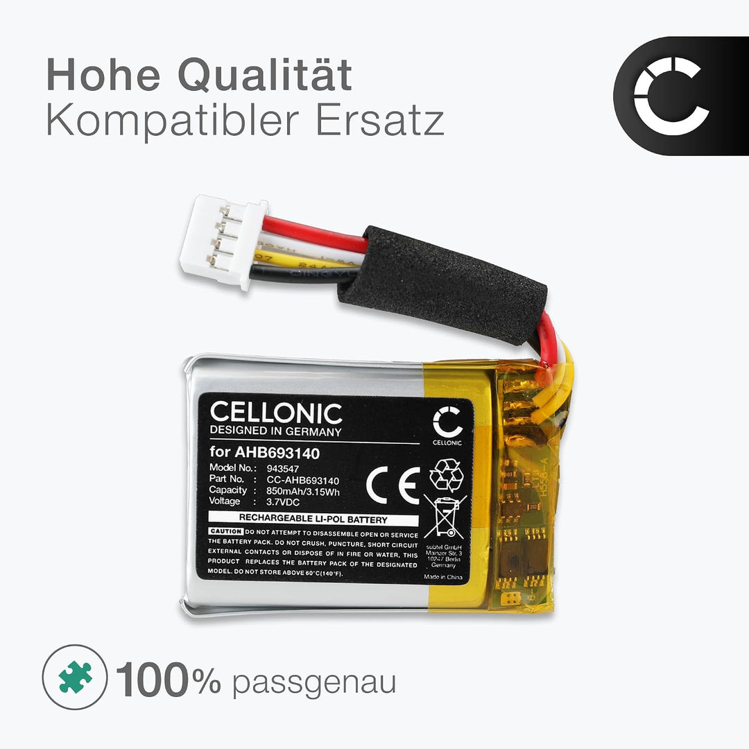 CELLONIC 1x Akku kompatibel mit JBL Go 4, AHB693140 | 1x, (850mAh-3.7V-Lithium-Polymer), Lautspreche