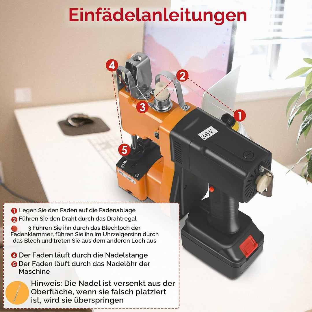 Elektrisch Sacknähmaschine Tragbares Beutelverschliessmaschine Tragbare Nähmaschine Industrie Nähmas