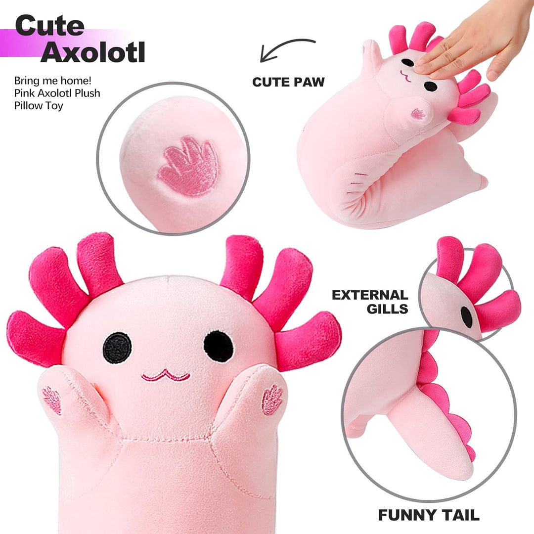shownicer Plüschtier Axolotl Kuscheltier Stofftier Kawaii Axolotl Plüsch Kissen Spielzeug Axolotl Wu