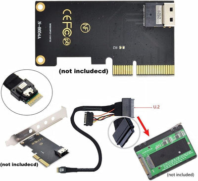 Chenyang CY SFF-8639 U.2 U2 auf Slimline SFF-8654 4i NVME PCIe SSD Kabel für Mainboard SSD 750 p3600