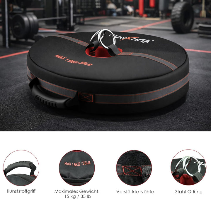MaxxMMA Doppelendiger Schwerer Sack mit Anker (ungefüllt), Kerntrainingsgerät, Multifunktionaler Gew