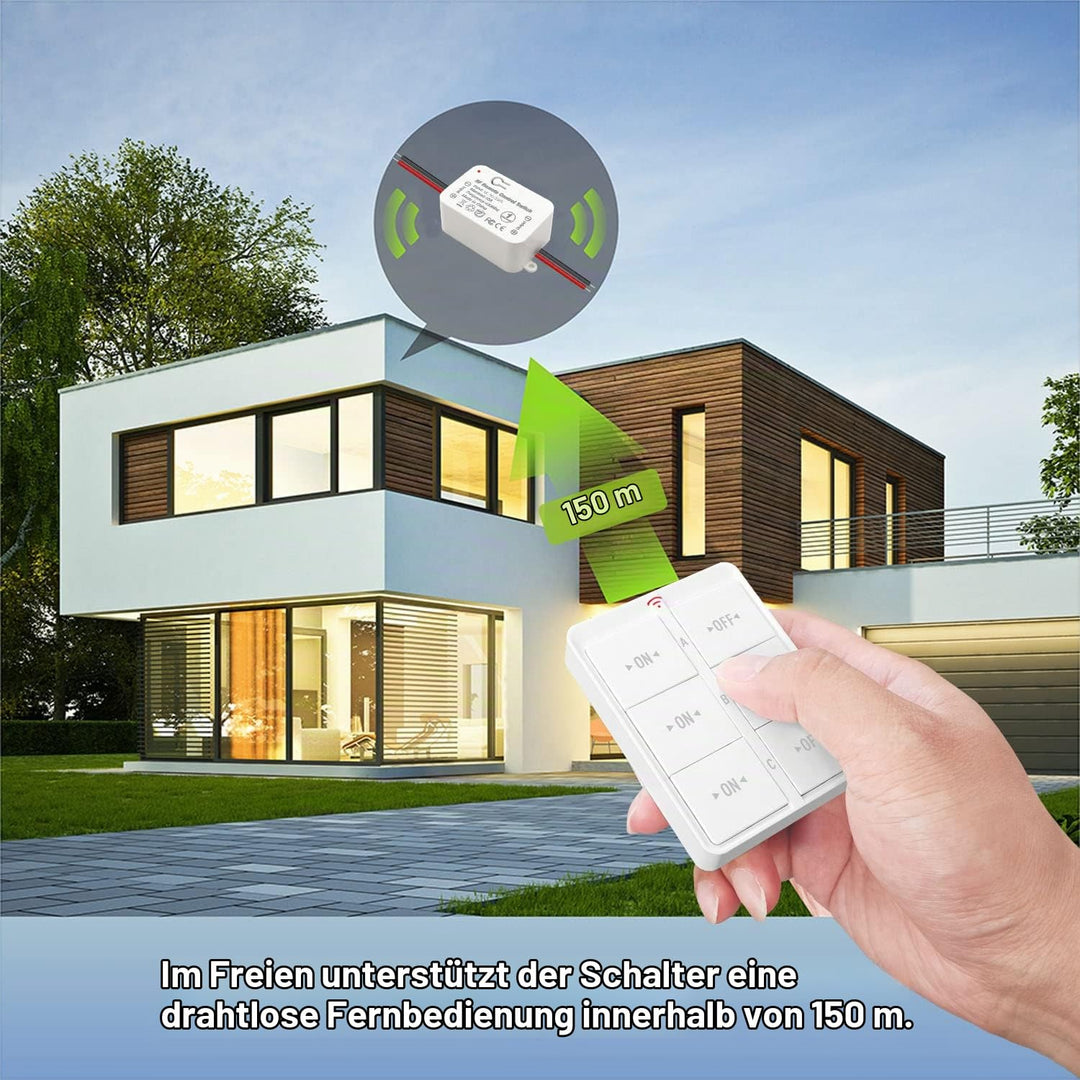 Tedeligo Drahtlose Schalter Kit, Hin und Her drahtlose Radio Sender 433 MHz drahtlose Schalter 150 M