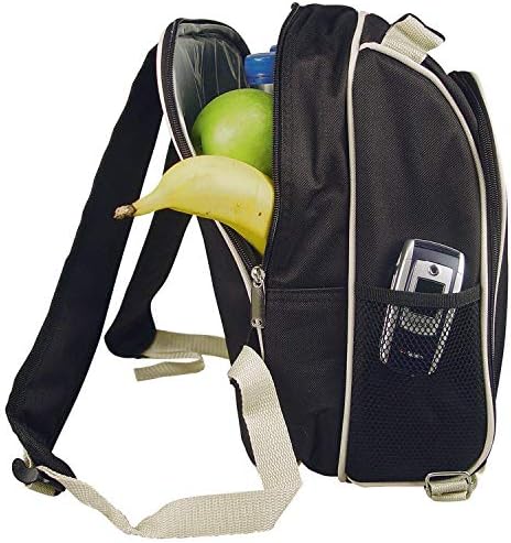 Picknickrucksack mit Isolierflasche aus Edelstahl mit integrierter Kühltasche
