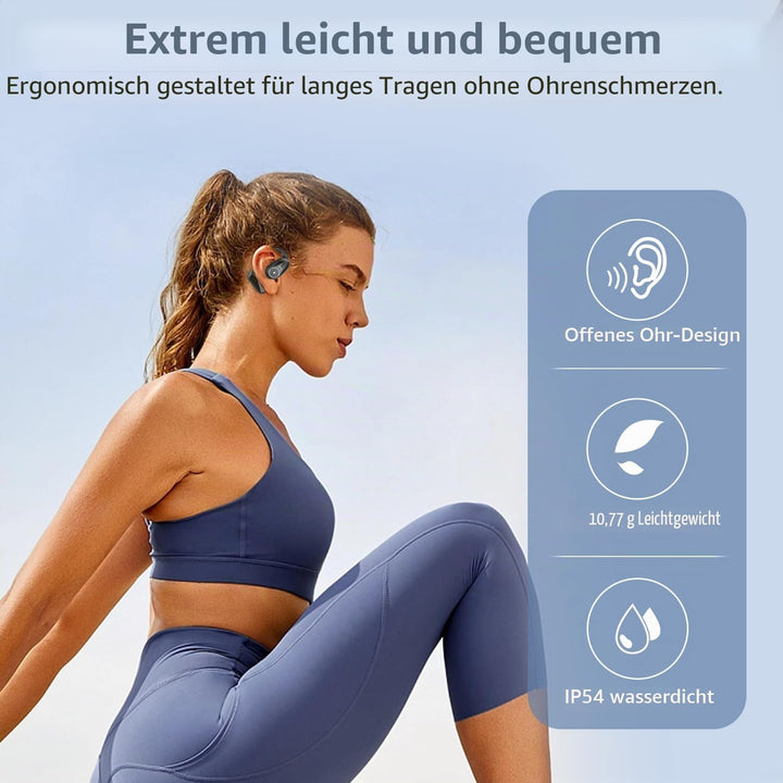 BANIGIPA Open Ear Kopfhörer mit abnehmbarem Mikrofon, True Wireless Earbuds mit DSP Geräuschunterdrü