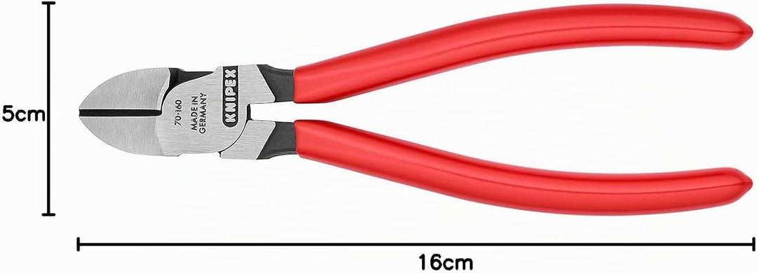 Knipex Seitenschneider schwarz atramentiert, mit Kunststoff überzogen 160 mm 70 01 160 atramentiert