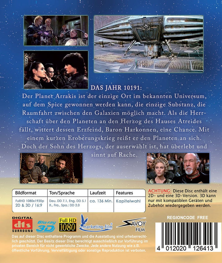 DUNE - Der Wüstenplanet (Real 3D Blu-ray Version), 3D