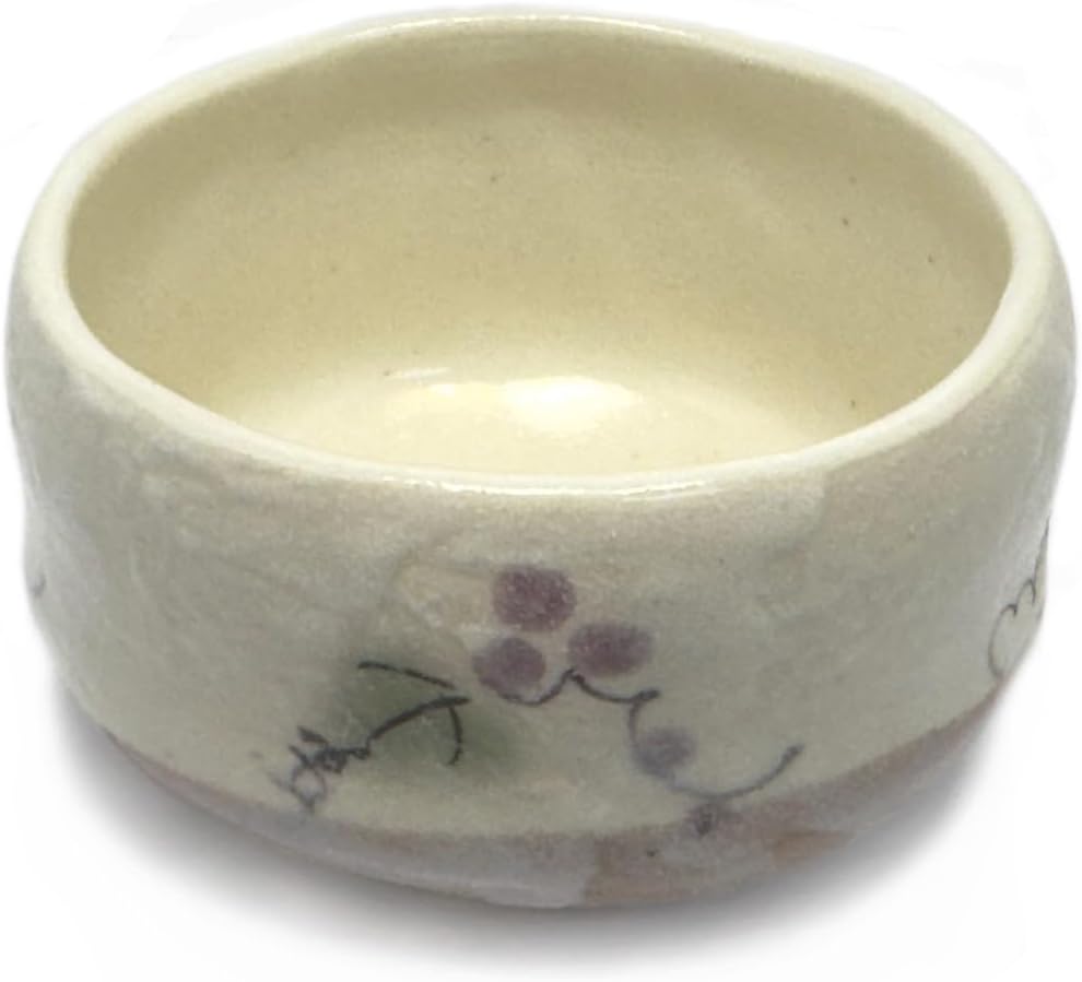aquanaut Mino Ware Matcha-Schale, Chawan Trauben, Durchmesser 9 cm, hergestellt in Japan