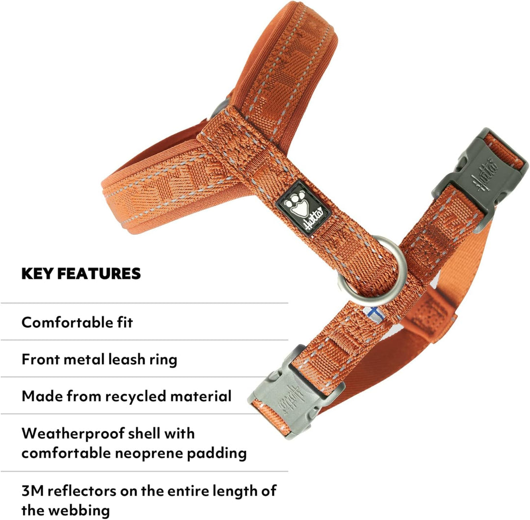 Hurtta Casual Y-Geschirr ECO Komfortables nachhaltiges Hundegeschirr (Cinnamon, 30-35 cm) 30-35 cm C