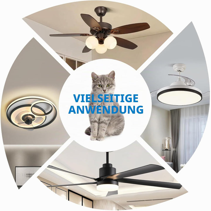 2 Stück Universal Deckenventilator Fernbedienung Kit,Wireless Deckenventilator Lampe Fernbedienung K