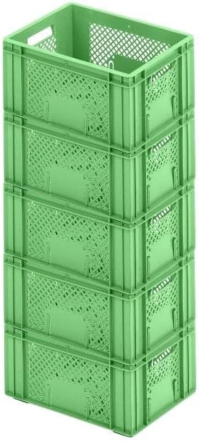 PROREGAL CHEFGASTRO SuperSparSet 5x Eurobehälter Obst- und Gemüsekasten | HxBxT 19x30x40cm | 18 Lite