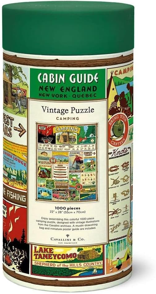 Cavallini 1000 Piece Puzzle, Camping (PZL/Camp)
