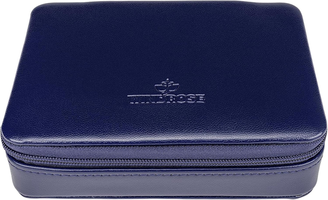 Windrose Charmbox klein merino moda/dunkelblau, Dunkelblau