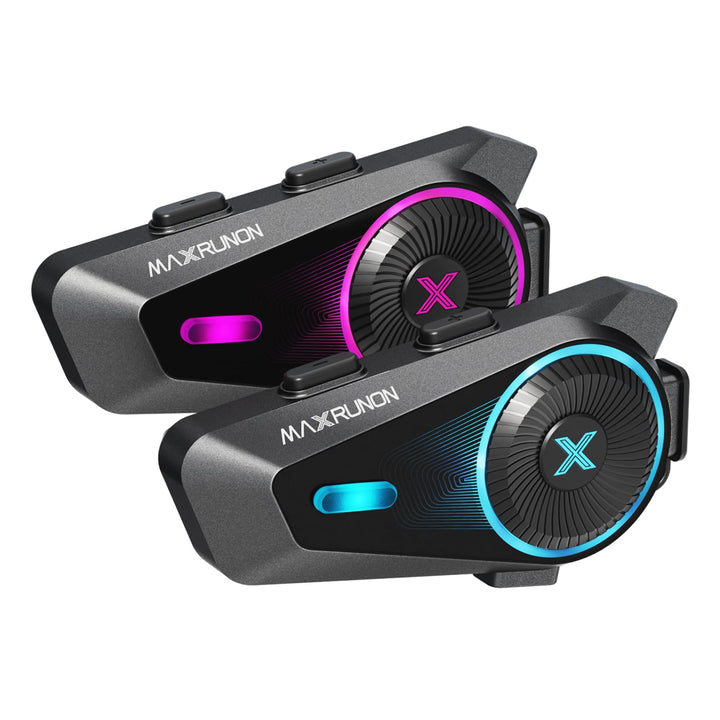 Motorrad Headset, 4 Fahrer Bluetooth Intercom, Motorrad Kommunikationssystem mit Universeller Kopplu