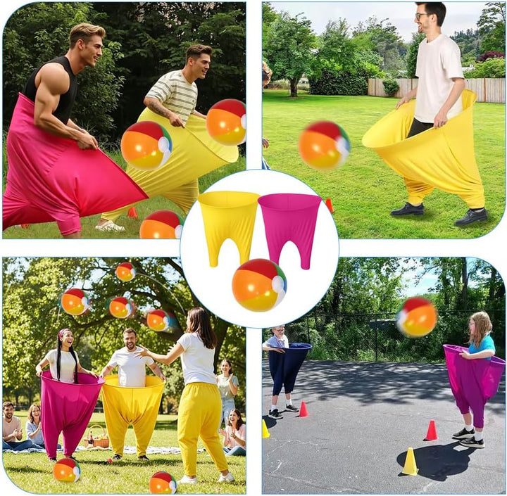 Granny Pants Wurfspiel, 2 Stück Granny Pants Yard Game für Erwachsene und Kinder, mit 10 × Hüpfbälle