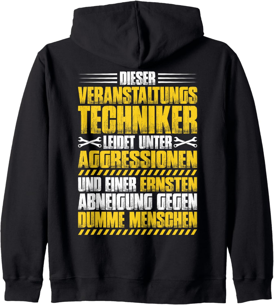 Aggressionen Veranstaltungstechniker Kapuzenjacke